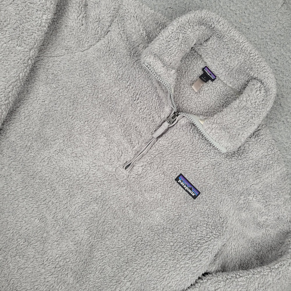 Patagonia Women's L Synchilla Fleece Pullover Gray 1/4‎ Zip Jacket Sweater
